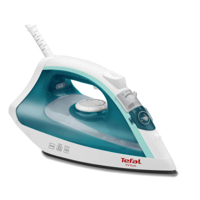 Праска Tefal Virtuo, 1800Вт, 200мл, паровий удар -80гр, постійна пара - 24гр, керам. підошва, біло-бірюзовий Праска Tefal Virtuo, 1800Вт, 200мл, паровий удар -80гр, постійна пара - 24гр, керам. підошва, біло-бірюзовий