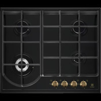 Варильна поверхня Electrolux газова Rococo, 60см, чавун, чорний матовий