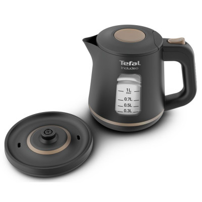 Електрочайник Tefal Includeo 1л, пластик, чорний