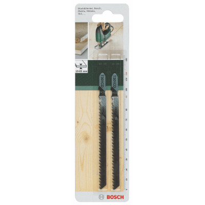 Полотно пиляльне для електролобзика HSC Bosch по дереву, T 301 CD, 3х116мм, 2шт