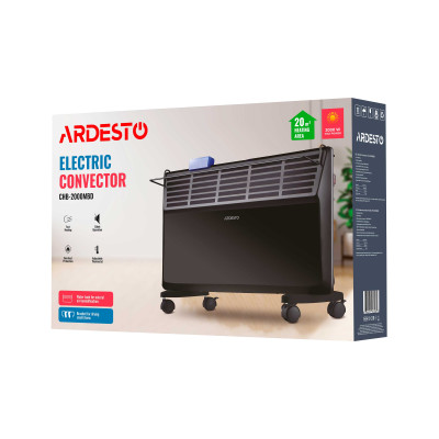 Конвектор ARDESTO, 20м2, 2000Вт, механическое управление, открытый нагревательный элемент, сушка, черный Конвектор ARDESTO, 20м2, 2000Вт, механическое управление, открытый нагревательный элемент, сушка, черный