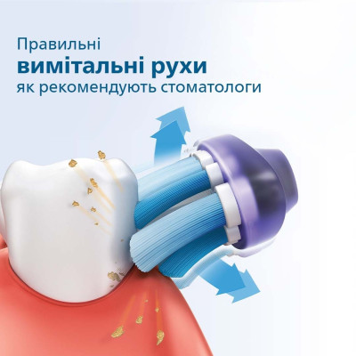 Щітка зубна електр. Philips, Sonicare 2100 Series, 31т. колив/хв, насадок-1, білий