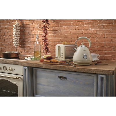 Тостер Gorenje 1000Вт, пластик/метал, бежевий (T1100CLI)
