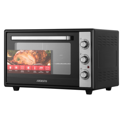 Піч електрична ARDESTO, 60л, 2000Вт, механіч., конвекція, подвійне скло, чорний