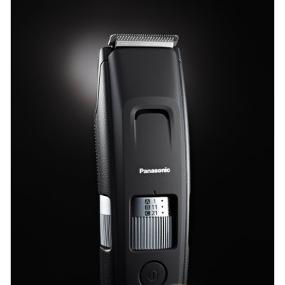 Тример Panasonic, для бороди і вусів, мережа+акум., насадок-4, сталь, чорний