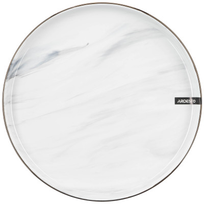 ARDESTO Тарілка обідня Marmo, 27 см, біла, кераміка