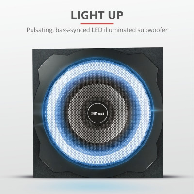Акустическая система Trust GXT 658 Tytan 5.1, 90Вт, AUX, черный Акустическая система Trust GXT 658 Tytan 5.1, 90Вт, AUX, черный