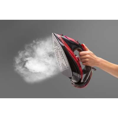 Праска Gorenje, 2800Вт, 350мл, паровий удар -100гр, верт. відпарювання, антинакип, автовідключення, керам. підошва, червоний