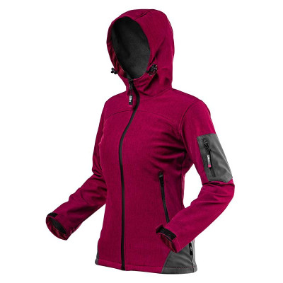 Куртка робоча Neo Tools Softshell Woman Line, підкладка фліс, капюшон, XL(42), червоний