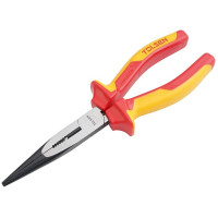 Плоскогубці подовжені прямі Tolsen Premium VDE, діелектричні, 160мм Плоскогубці подовжені прямі Tolsen Premium VDE, діелектричні, 160мм