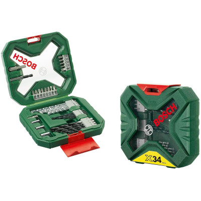 Набор сверл и бит Bosch X-Line, 34шт, кейс, кейс