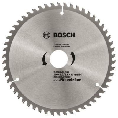 Диск пиляльний Bosch Professional Eco for Aluminium 190x2.42/1.6x30мм 54TCG Диск пиляльний Bosch Professional Eco for Aluminium 190x2.42/1.6x30мм 54TCG