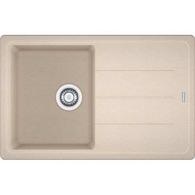 Мийка кухонна Franke Basis, фраграніт, прямокутник, з крилом, 780х500х200мм, чаша - 1, накладна, BFG 611-78, бежевий