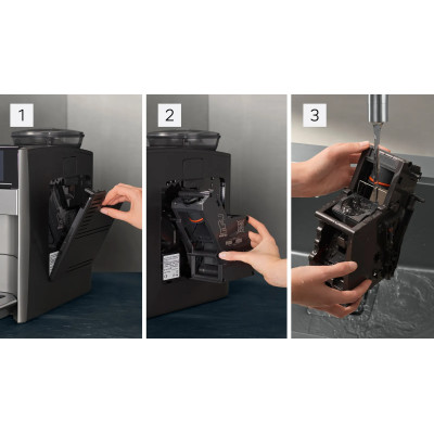 Кавомашина Siemens 1.7л, зерно + мелена, автомат.капучинатор, LED - дисплей, авторецептів - 8, чорно - срібний