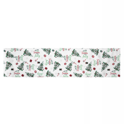 Ранер ARDESTO Christmas Tree 33х137см, 100% поліестер, зелений