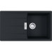 Мийка кухонна Franke Centro, фраграніт, прямокутник, з крилом, 860х500х200мм, чаша - 1, врізна, оборотна, CNG 611-86, чорний матовий