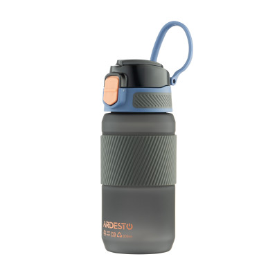 Пляшка для води ARDESTO Spring 600мл, пластик, чорний Пляшка для води ARDESTO Spring 600мл, пластик, чорний