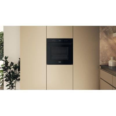 Духова шафа Whirlpool електрична, 73л, A+, дисплей, конвекція, піроліз, телескопічні напрямні, чорний