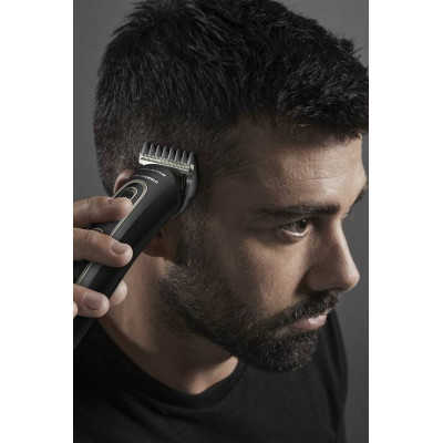 Тример Rowenta & Karl Lagerfeld, для бороди, вусів, голови, носа та вух, акум., роторний мотор, насадок-9, титан.напил., чорний Тример Rowenta & Karl Lagerfeld, для бороди, вусів, голови, носа та вух, акум., роторний мотор, насадок-9, титан.напил., чорний