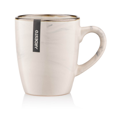 ARDESTO Чашка Marmo, 390 мл, бежевий, кераміка