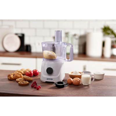 Кухонна машина Gorenje 800Вт, чаша-пластик, корпус-метал/пластик, насадок-6, білий Кухонна машина Gorenje 800Вт, чаша-пластик, корпус-метал/пластик, насадок-6, білий