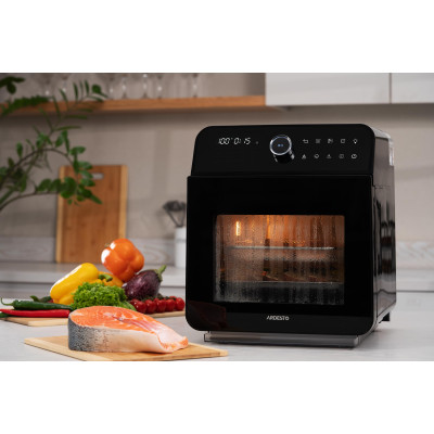 ARDESTO Мультипіч, 2250Вт, об'єм-15л, сенсорне керування, функція приготування на пару, 40-220°C, метал/пластик, біло-чорний ARDESTO Мультипіч, 2250Вт, об'єм-15л, сенсорне керування, функція приготування на пару, 40-220°C, метал/пластик, біло-чорний