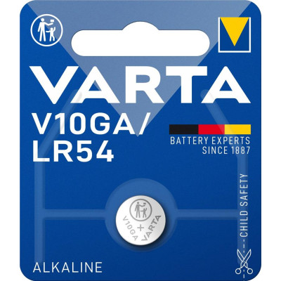 Батарейка Varta лужна  V10 GA (LR54) блістер, 1 шт