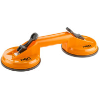 Присоска вакуумна Neo Tools, подвійна,, пластиковий корпус, D120мм, 80кг