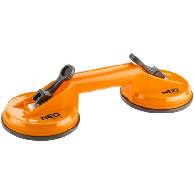 Присоска вакуумна Neo Tools, подвійна,, пластиковий корпус, діаметр 120мм, 80кг Присоска вакуумна Neo Tools, подвійна,, пластиковий корпус, діаметр 120мм, 80кг