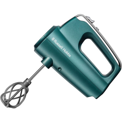 Миксер Russell Hobbs ручной Turquoise, 350Вт, насадки-4, турборежим, бирюзовый