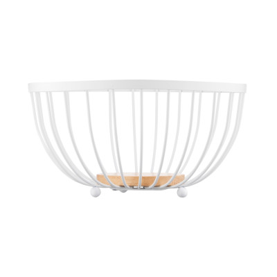 Кошик ARDESTO Midori 25х25х13см, метал, дерево, білий