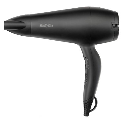 Фен Babyliss Power Smooth, 2000Вт, 2 режими, іонізація, хол. обдув, 2 насадки, чорний