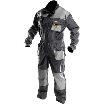 Комбінезон робочий Neo Tools HD, посилення тканиною Oxford, відсік для наколінників, потрійний шов, LD(54), сірий