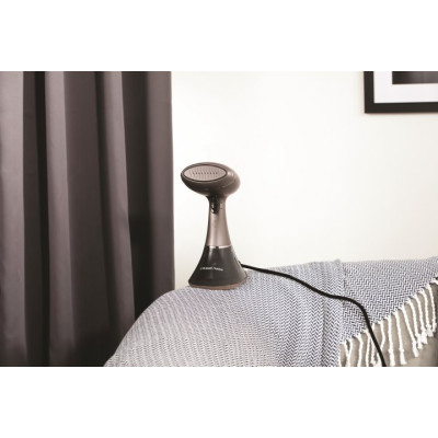 Відпарювач Russell Hobbs компактний Steam Genie Aroma, 1800Вт, 200мл, постійна пара - 32гр, керам. підошва, чорно-коричневий