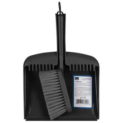 Набір для прибирання совок і щітка ARDESTO Minimalism 36x22.5x5.5см, пластик, сірий темний