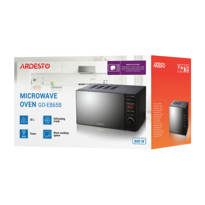 Микроволновая печь ARDESTO, 20л, электронное управление, 800Вт, дисплей, черный (GO-E865B) Микроволновая печь ARDESTO, 20л, электронное управление, 800Вт, дисплей, черный (GO-E865B)