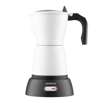 Кавоварка ARDESTO електрична гейзерна 0.3л, мелена, білий Кавоварка ARDESTO електрична гейзерна 0.3л, мелена, білий