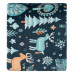 Плед ARDESTO Christmas Flannel 160х200см, 100% поліестер, олені, зелений
