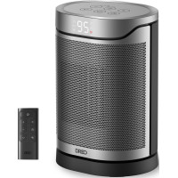 Тепловентилятор Dreo, 20м2, 1500Вт, электронное управление, керамический нагревательный элемент, пульт ДУ, 3 скорости, серебристый Тепловентилятор Dreo, 20м2, 1500Вт, электронное управление, керамический нагревательный элемент, пульт ДУ, 3 скорости, серебристый