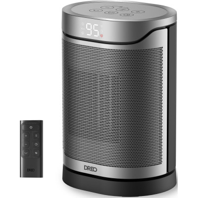 Тепловентилятор Dreo, 20м2, 1500Вт, електронне управління, керамічний нагрівальний елемент, пульт ДУ, 3 швидкісті, срібний Тепловентилятор Dreo, 20м2, 1500Вт, електронне управління, керамічний нагрівальний елемент, пульт ДУ, 3 швидкісті, срібний