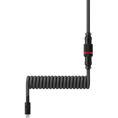 HyperX Кабель USB-A - USB-C спіральний, 1.37м Grey/Black
