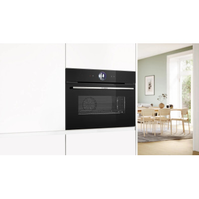 Духова шафа Bosch електрична компактна, 47л, A+, пара, дисплей, конвекція, чорний Духова шафа Bosch електрична компактна, 47л, A+, пара, дисплей, конвекція, чорний