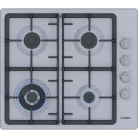 Варильна поверхня Bosch газова, 60см, чавун, WOK, нерж Варильна поверхня Bosch газова, 60см, чавун, WOK, нерж