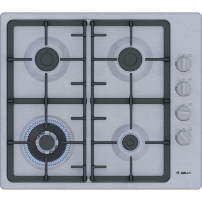 Варильна поверхня Bosch  газова, 60см, чавун, WOK, нерж