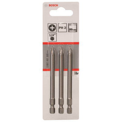 Bosch Біти Extra-Hart PH2, 89мм, 3шт