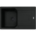 Мийка кухонна Franke Urban, фраграніт, прямокутник, з крилом, 780х500х220мм, чаша - 1, врізна, оборотна, UBG 611-78, чорний матовий