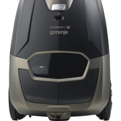 Пилосос Gorenje мішковий, 890Вт, 4л, HEPA, телескоп, LED-дисплей, турбощітка, чорний