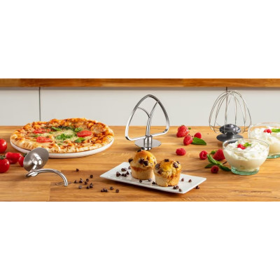 Міксер Tefal планетарний Bake Essential 800Вт, насадки-3, чаша-нерж., метал, 4.8л, білий Міксер Tefal планетарний Bake Essential 800Вт, насадки-3, чаша-нерж., метал, 4.8л, білий