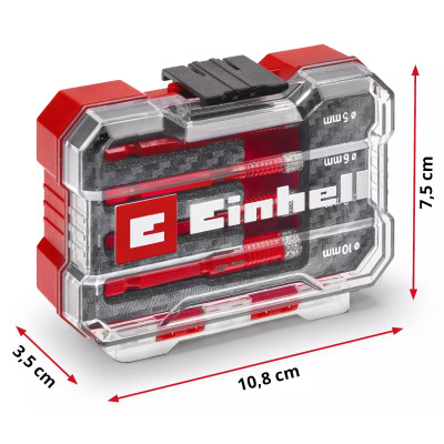 Свердло по кахелю та склу трубчате Einhell 5/6/8/10мм XS-Case набір 4шт 0.12кг