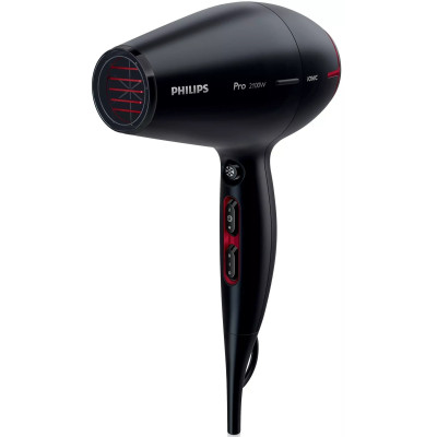 Фен Philips Professional, 2100Вт, 3 режими, іонізація, хол. обдув, чорний